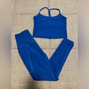Beyond yoga legging and bra set, xs, blue